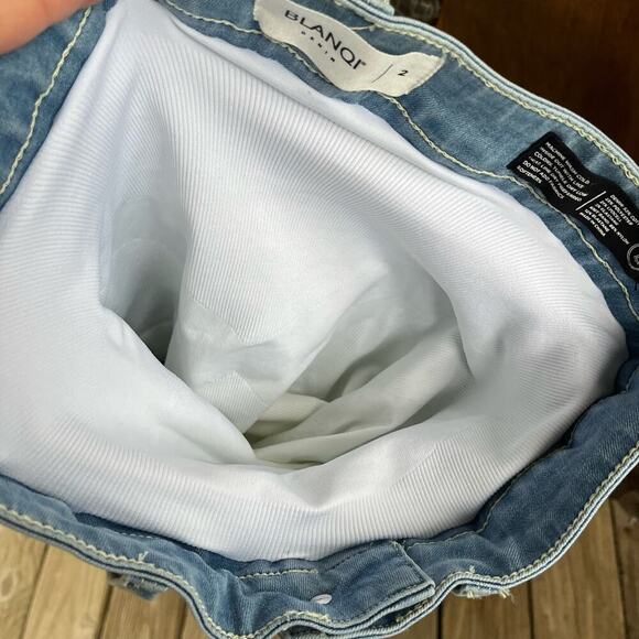 Blanqi Denim Distressed Skinny Maternity Jeans Light Wash Size 2 - Picture 6 of 9